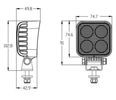 Kleine Krachtige Werklamp 3190 Lumen