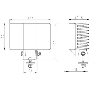 LED werklamp | 5600 lumen | 60 watt | IP69K